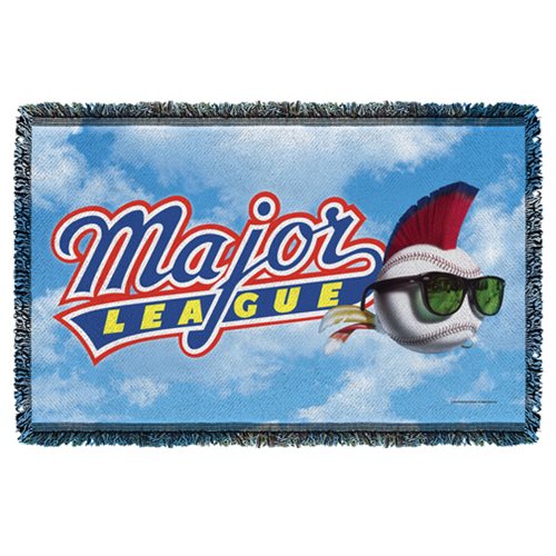 Major League Logo Woven Tapestry Throw Blanket